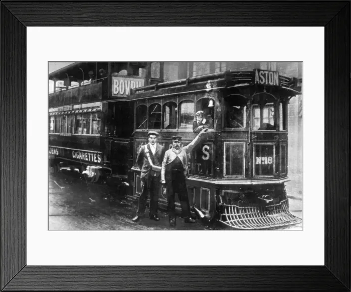 Framed Print : Birminghams first Steam Tram in 1882