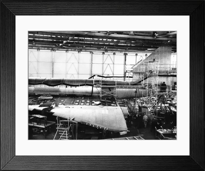 Framed Print : Concorde supersonic jet being built in Toulouse France March 1967