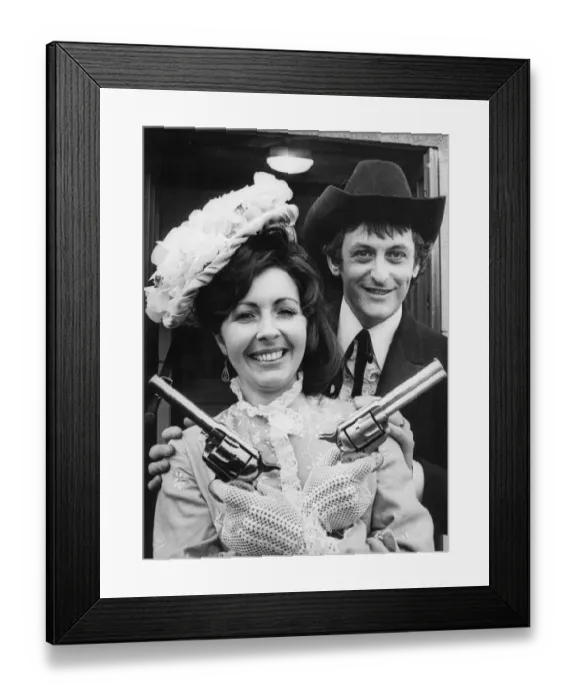 Framed Print : Cowboy wedding. Bridegroom Jack Blenkinsop and bride Millie Bulman Framed Print : Cowboy wedding. Bridegroom Jack Blenkinsop and bride Millie Bulman