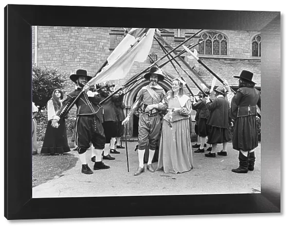 17th Century flavour wedding. The bridegroom, Mr. Joe Newton of Northumberland Terrace
