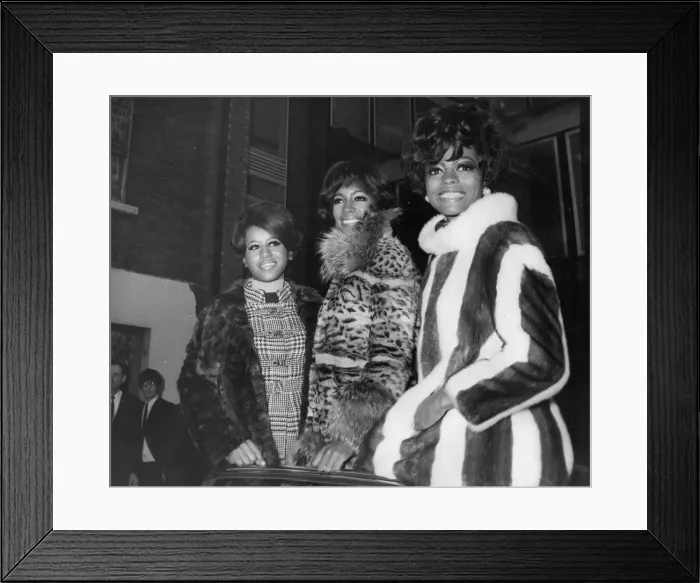 Framed Print : Diana Ross and the Supremes arrive in Britain for a season long tour Framed Print : Diana Ross and the Supremes arrive in Britain for a season long tour