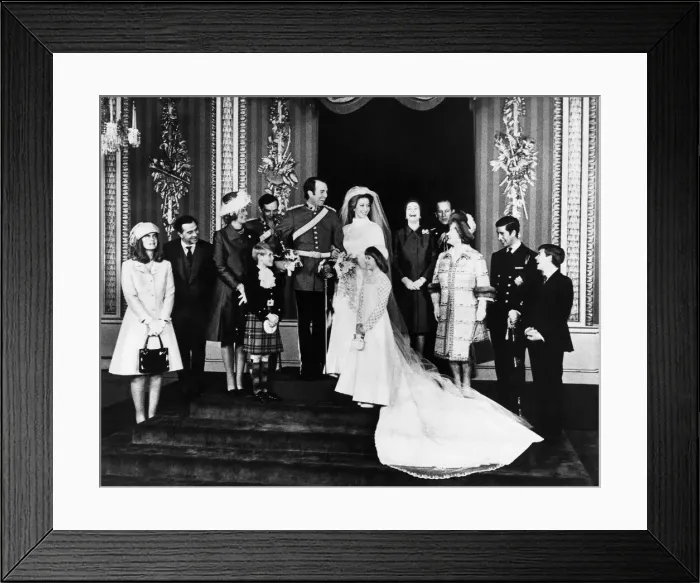 Framed Print : The wedding of Princess Anne and Capt. Mark Phillips at Westinster Abbey 14 November 1973