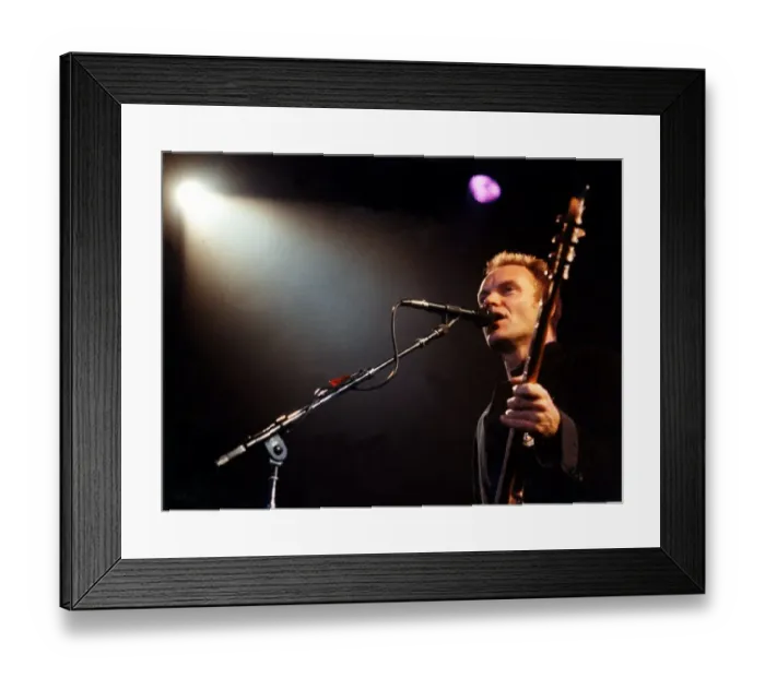 Framed Print : Music - Sting pictured during his concert at the Cardiff International Arena Framed Print : Music - Sting pictured during his concert at the Cardiff International Arena
