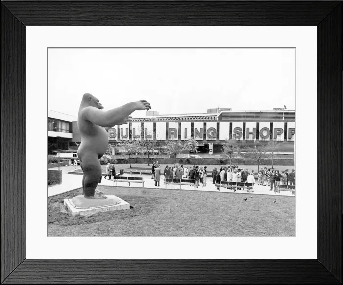 Framed Print : The 20ft King Kong Statue in Birmingham City Centre Framed Print : The 20ft King Kong Statue in Birmingham City Centre