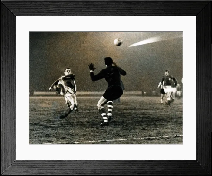 Framed Print : Rangers versus Athletico de Bilbao March 1969 A©sdr Keeper Iribar gets that sinking Framed Print : Rangers versus Athletico de Bilbao March 1969 A©sdr Keeper Iribar gets that sinking