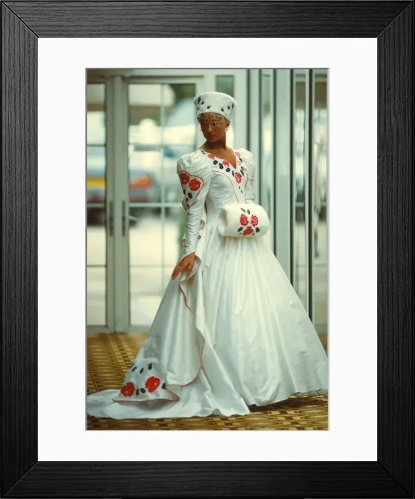 Framed Print : Woman in a wedding dress Framed Print : Woman in a wedding dress