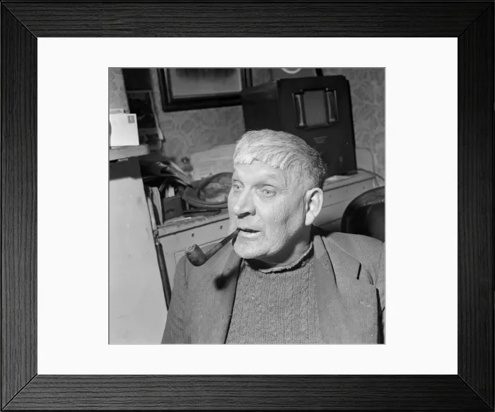 Framed Print : Archie Haffenden seen here enjoying his pipe Circa 1961 Framed Print : Archie Haffenden seen here enjoying his pipe Circa 1961