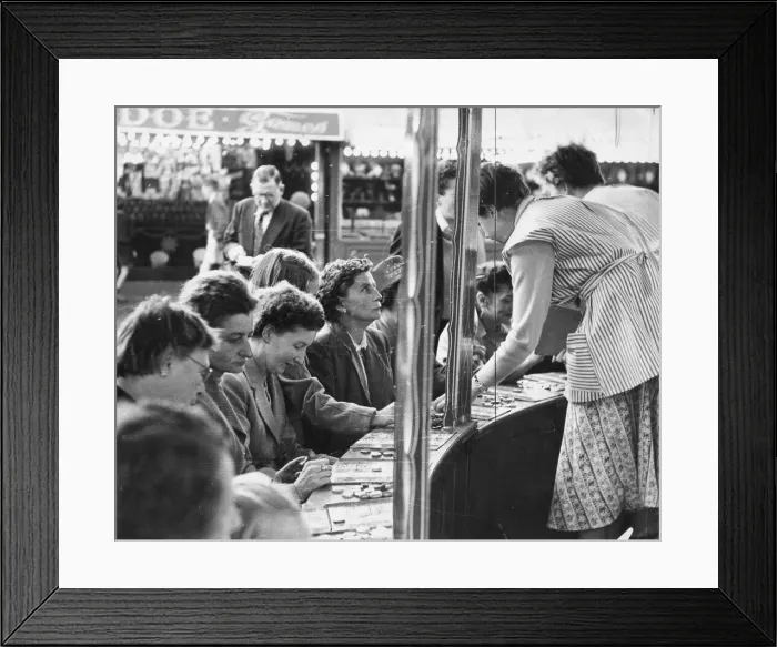 Framed Print : Bingo is a firm favourite among the fairground goers Framed Print : Bingo is a firm favourite among the fairground goers