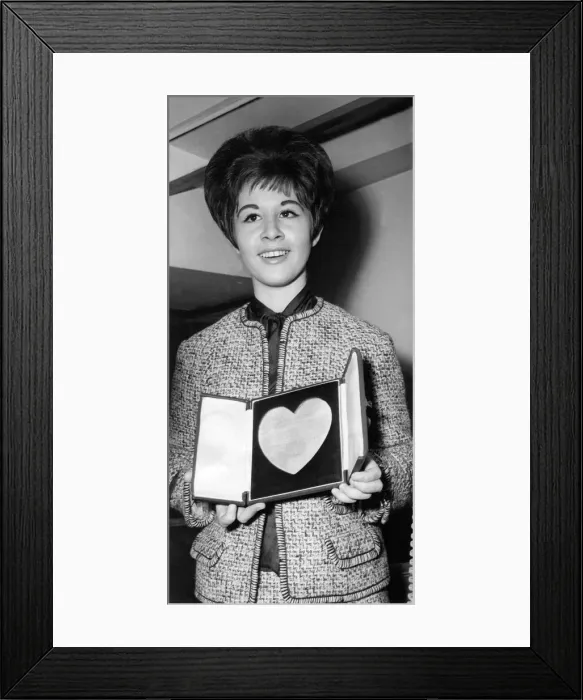 Framed Print : Singer Helen Shapiro with the award she shared with Rita Tushingham for The Most Framed Print : Singer Helen Shapiro with the award she shared with Rita Tushingham for The Most