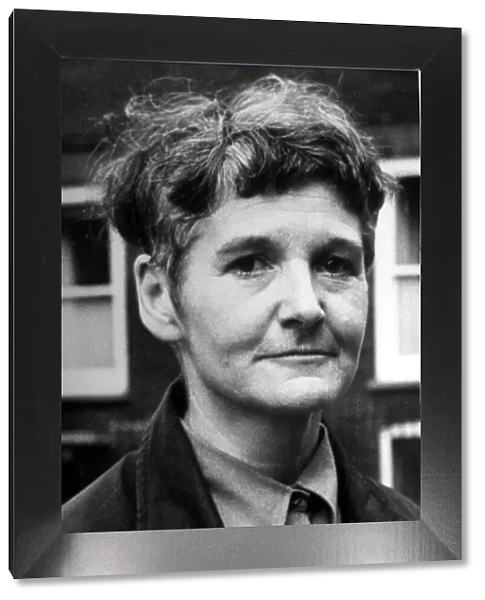 Portrait of Pacifist campaigner Pat Arrowsmith December 1974