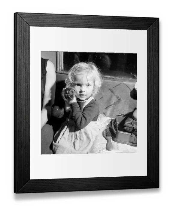 Framed Print : Little girl Josephine Curzon from Maidenhead who keeps rats for a hobby 1963