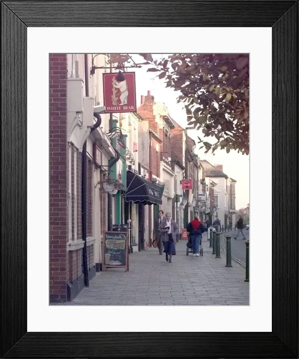 Framed Print : Long street in Atherstone