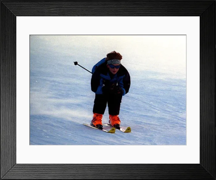 Framed Print : Prince Harry skiing in Klosters Framed Print : Prince Harry skiing in Klosters