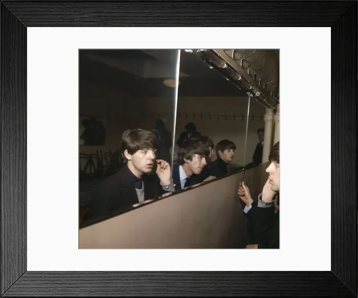 Framed Print : The Beatles at the De Montfort Hall in Leicester 10 October 1964
