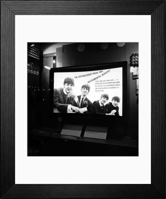 Framed Print : Poster of The Beatles pop group March 1964 Paul McCartney, George Harrison Framed Print : Poster of The Beatles pop group March 1964 Paul McCartney, George Harrison