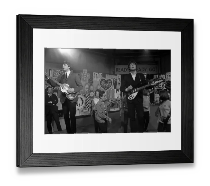 Framed Print : The Beatles at Television House, Kingsway, for an appearance on the television Show