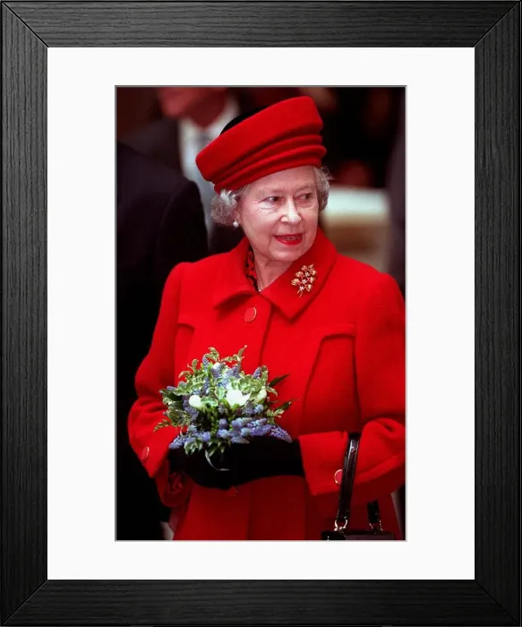 Framed Print : Queen Elizabeth II in Edinburgh November 1998 At the opening of the Museum of Framed Print : Queen Elizabeth II in Edinburgh November 1998 At the opening of the Museum of