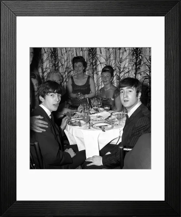 Framed Print : Pop Group The Beatles November 1963 The Beatles attend the after party of the Royal