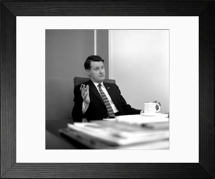 Framed Print : May 1964 The owner of the Cavern Club, Mr Ray McFall in his office in Matthew Street Framed Print : May 1964 The owner of the Cavern Club, Mr Ray McFall in his office in Matthew Street