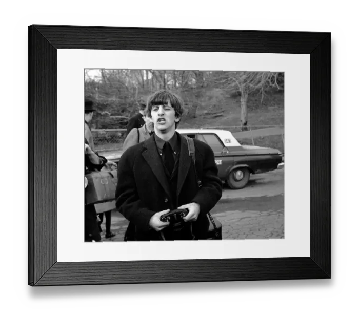 Framed Print : The Beatles February 1964 Ringo Starr holding camera in New York