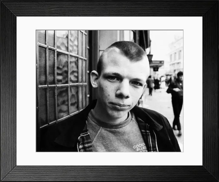 Framed Print : Teenage Skinhead May 1981 Framed Print : Teenage Skinhead May 1981