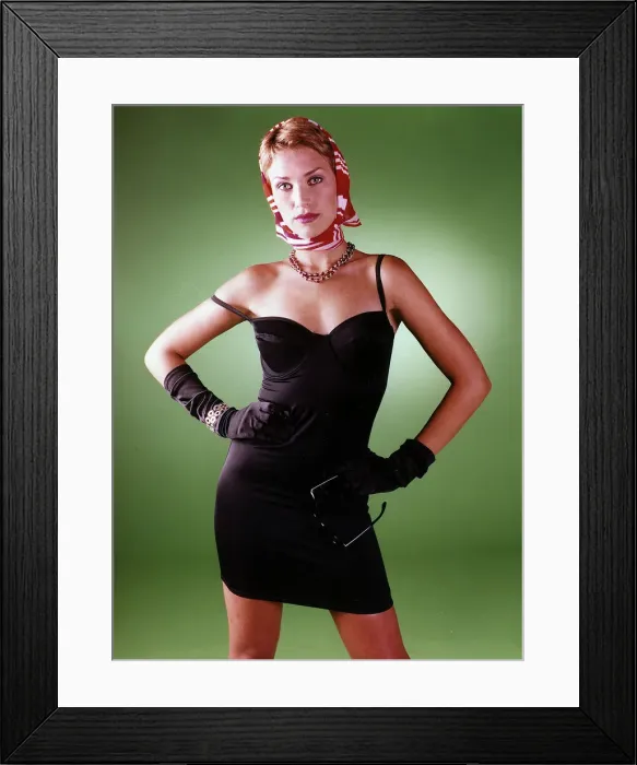 Framed Print : Bodyslimmers feature Corset underwear worn with gloves! August 1997