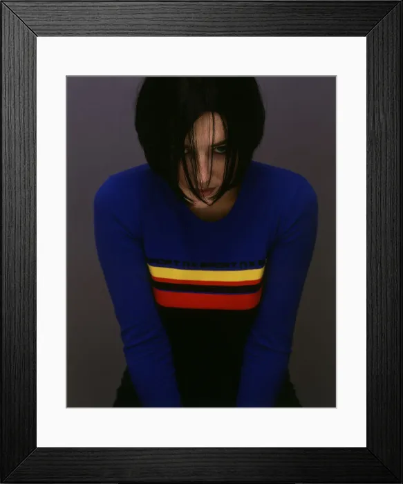 Framed Print : Spicy Sport Fashion feature XS January 1998 Striped top from Next Framed Print : Spicy Sport Fashion feature XS January 1998 Striped top from Next