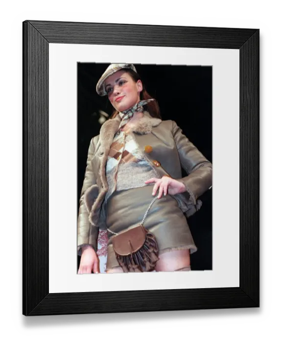 Framed Print : LEATHER KILT MODEL AT VIVIENNE WESTWOODs SHOW AT THE SECC Framed Print : LEATHER KILT MODEL AT VIVIENNE WESTWOODs SHOW AT THE SECC