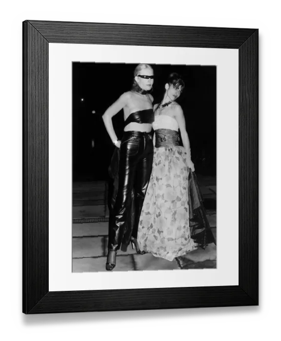 Framed Print : Jenny Runacre & Hermine Demoraine at film premiere of film Jubilee