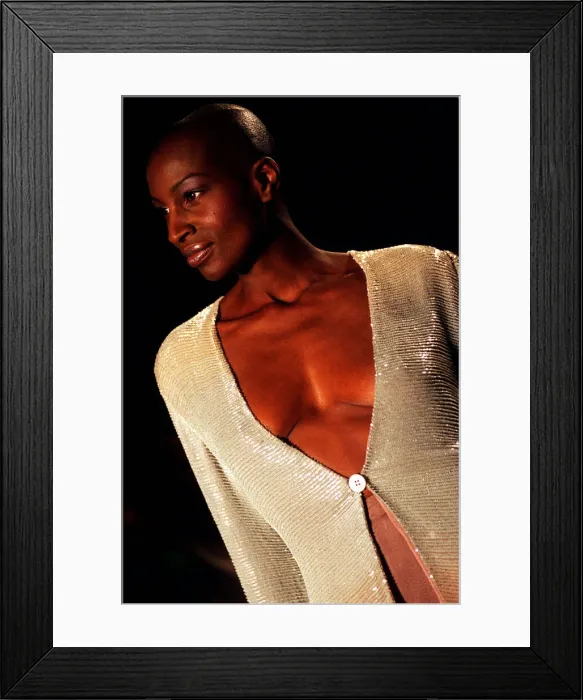 Framed Print : One of the outfits modelled in October 1997 at the best of British fashion show attended Framed Print : One of the outfits modelled in October 1997 at the best of British fashion show attended