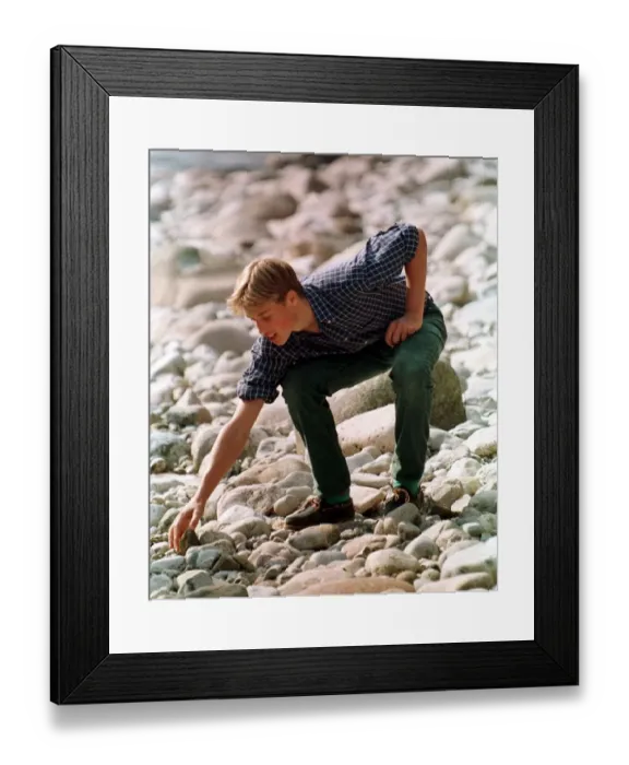 Framed Print : Prince William Collection 1997 Prince william on River Dee balmoral August 1997 he is