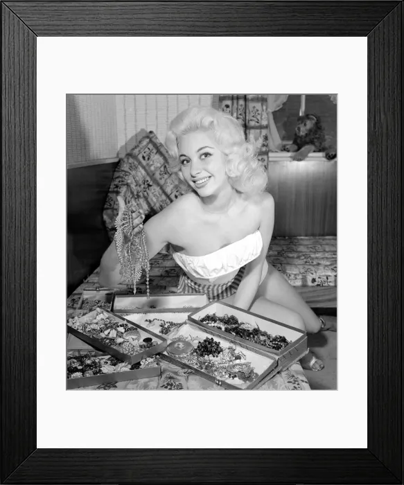 Framed Print : Benice Swanson - Actress - October 1957 With some of her three hundred peices of Framed Print : Benice Swanson - Actress - October 1957 With some of her three hundred peices of