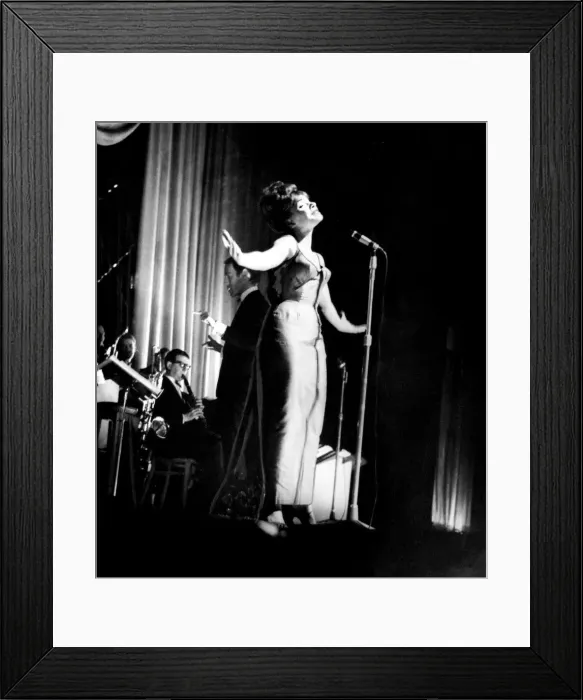 Framed Print : Cardiffs Shirley Bassey pictured during her show at the Capitol Theatre last night Framed Print : Cardiffs Shirley Bassey pictured during her show at the Capitol Theatre last night