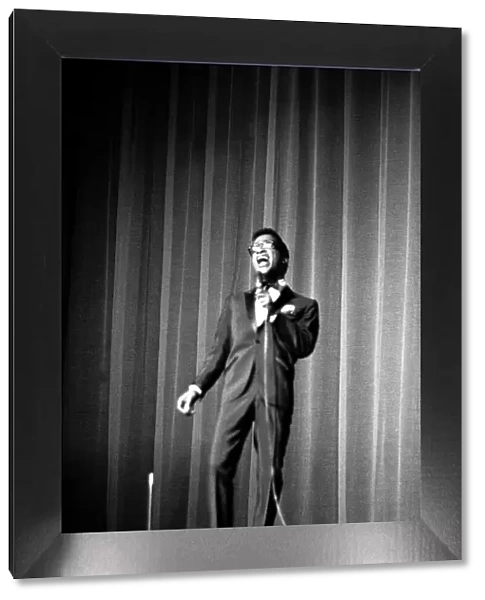 Sammy Davis Jnr performing on stage at the Prince of Wales August 1961