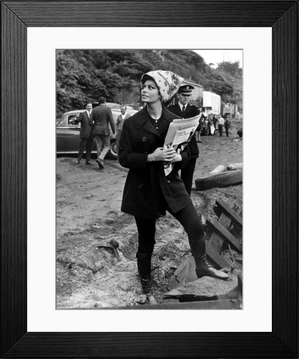 Framed Print : Sophia Loren, the Italian film star is pictured at Crumlin Framed Print : Sophia Loren, the Italian film star is pictured at Crumlin