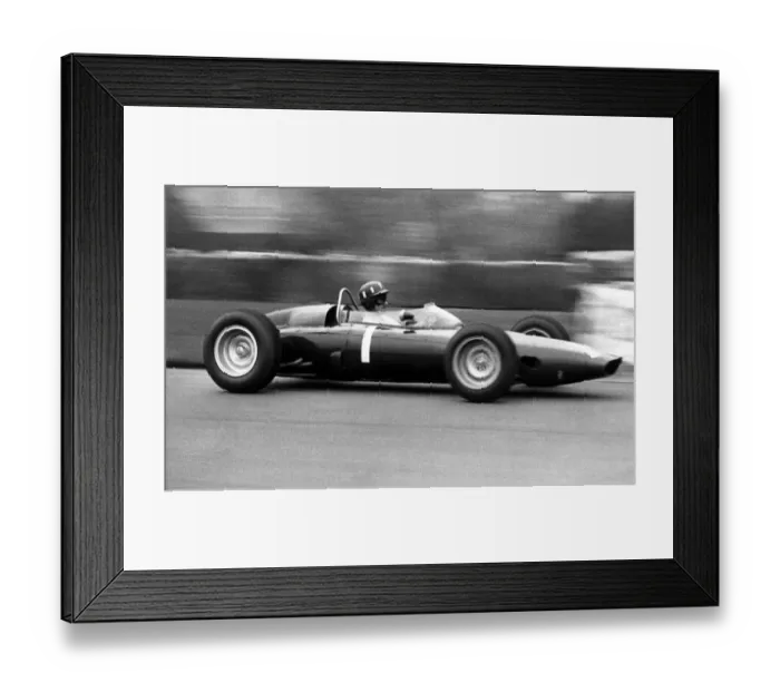 Framed Print : Graham Hill on the last lap April 1963 Framed Print : Graham Hill on the last lap April 1963