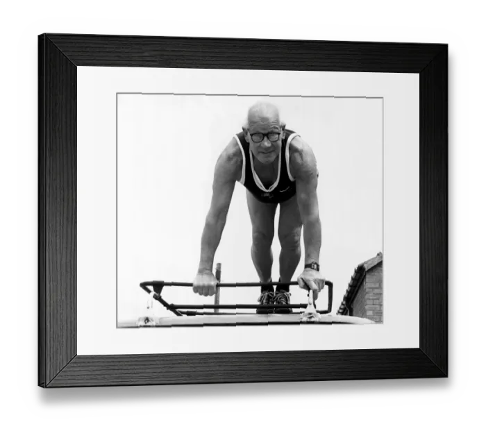 Framed Print : Old People - Bob Robinson aged 73 Superfit Grandfather who was sacked because he was too