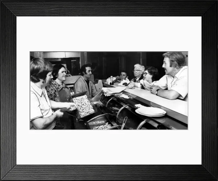 Framed Print : Business as usual last night at Dorothys fish and chip shop, Caroline Street Framed Print : Business as usual last night at Dorothys fish and chip shop, Caroline Street