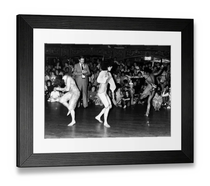 Framed Print : Dancers Dancing - Pre Disco Kidd Championship carltoncards0406 Framed Print : Dancers Dancing - Pre Disco Kidd Championship carltoncards0406