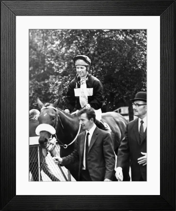 Framed Print : King George VI and Queen Elizabeth Stakes July 1971 Geoff Lewis riding the winner Framed Print : King George VI and Queen Elizabeth Stakes July 1971 Geoff Lewis riding the winner