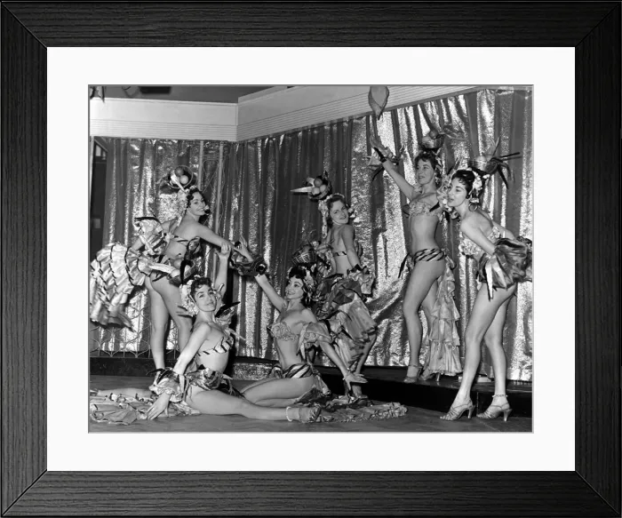 Framed Print : Cuban carnival dancers at the Eve Club 1956 Framed Print : Cuban carnival dancers at the Eve Club 1956