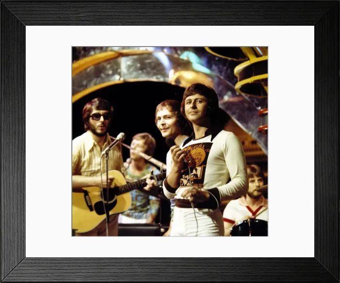 Framed Print : First Class - Pop Group seen here in rehearsals at the Coventry studios of Top of Framed Print : First Class - Pop Group seen here in rehearsals at the Coventry studios of Top of