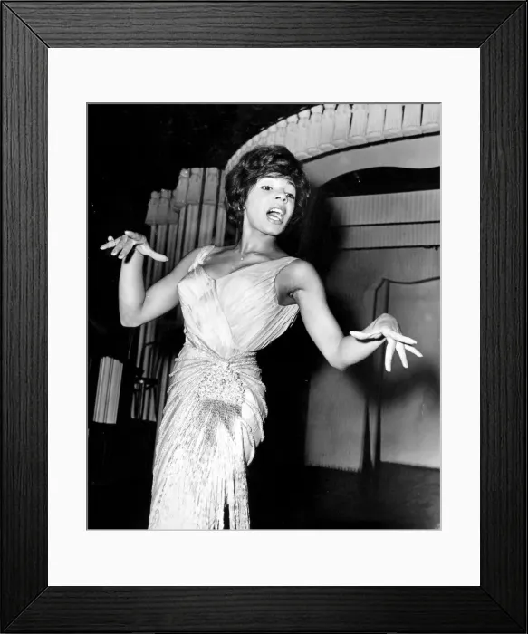 Framed Print : Shirley Bassey pictured during a rehearsal - 6th Jan 1961 Framed Print : Shirley Bassey pictured during a rehearsal - 6th Jan 1961