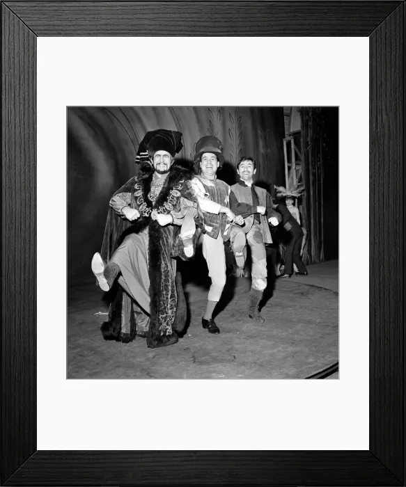 Framed Print : Mike and Bernie Winters with Alan Curtis as the Sheriff of Nottingham in Babes in Framed Print : Mike and Bernie Winters with Alan Curtis as the Sheriff of Nottingham in Babes in