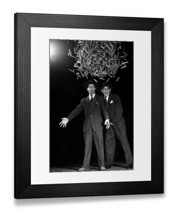Framed Print : Jimmy Jewel and Ben Warriss seen here on the stage of the London Palladium about to have Framed Print : Jimmy Jewel and Ben Warriss seen here on the stage of the London Palladium about to have