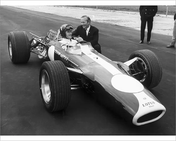 Graham Hill in the new Lotus Grand Prix Car May 1967