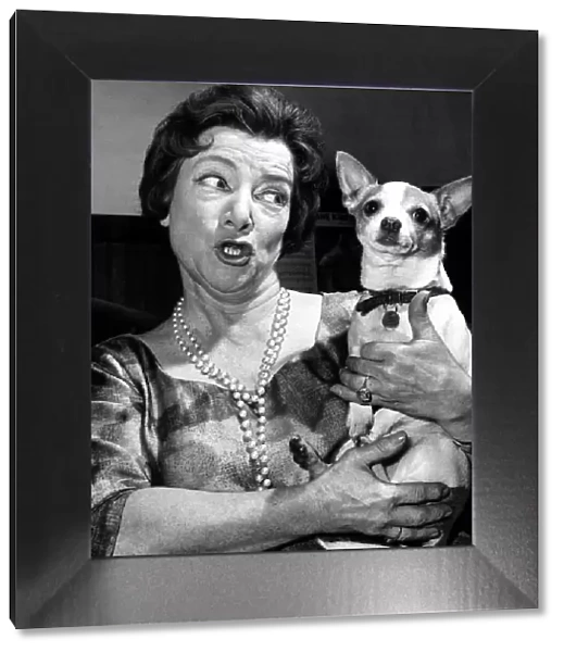 She knows you know Actress Hylda Baker seen here with her dog June 1963