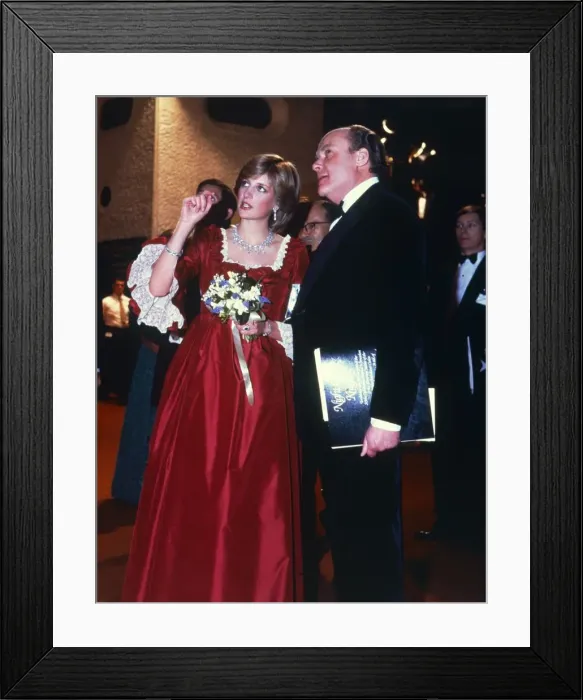 Framed Print : Princess of Wales attends a royal gala performance of The night of Knights Framed Print : Princess of Wales attends a royal gala performance of The night of Knights
