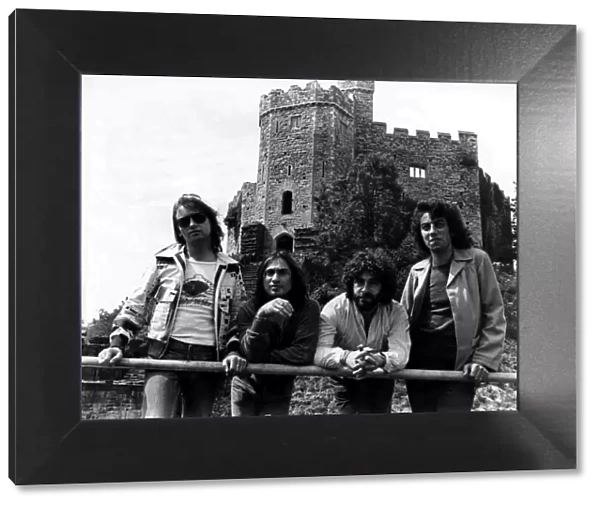 10cc ( Ten CC) at Cardiff Castle before their concert. July 1975