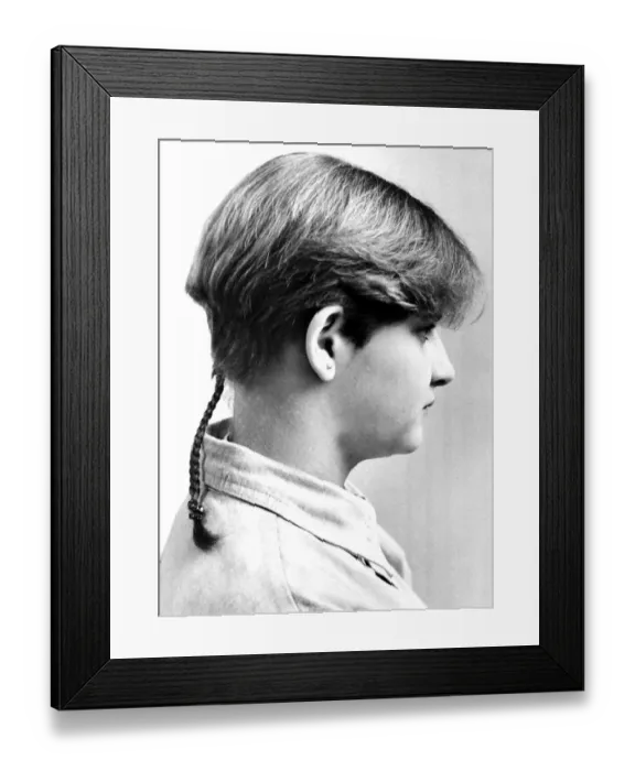 Framed Print : Hair - The hairstyle of Helen Richards (13) of Dinas Powis who is a pupil of St Cyres Framed Print : Hair - The hairstyle of Helen Richards (13) of Dinas Powis who is a pupil of St Cyres